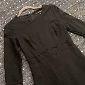 Black Shift Scallop Women's Dress 0